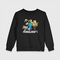 Свитшот хлопковый детский MINECRAFT, цвет: черный