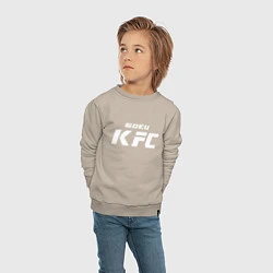 Свитшот хлопковый детский Боец KFC, цвет: миндальный — фото 2