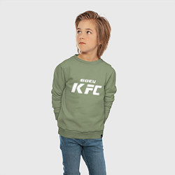 Свитшот хлопковый детский Боец KFC, цвет: авокадо — фото 2