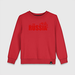 Свитшот хлопковый детский Russia, цвет: красный