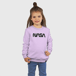 Свитшот хлопковый детский NASA, цвет: лаванда — фото 2