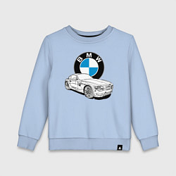 Свитшот хлопковый детский BMW, цвет: мягкое небо
