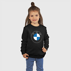 Свитшот хлопковый детский BMW LOGO 2020, цвет: черный — фото 2