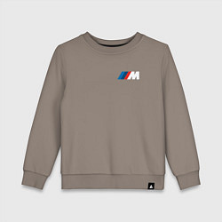 Свитшот хлопковый детский BMW M LOGO 2020, цвет: утренний латте