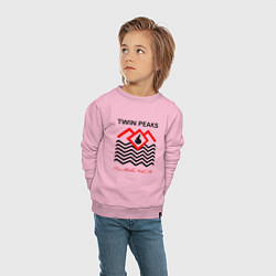 Свитшот хлопковый детский Twin Peaks, цвет: светло-розовый — фото 2