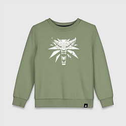 Свитшот хлопковый детский Ведьмак, цвет: авокадо
