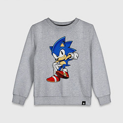 Свитшот хлопковый детский SONIC, цвет: меланж