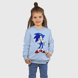 Свитшот хлопковый детский SONIC, цвет: мягкое небо — фото 2