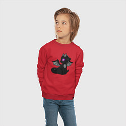 Свитшот хлопковый детский Эндар дракон, цвет: красный — фото 2