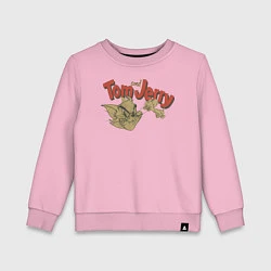 Свитшот хлопковый детский Tom & Jerry: Retro, цвет: светло-розовый