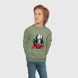 Свитшот хлопковый детский STAAAAARS!, цвет: авокадо — фото 2