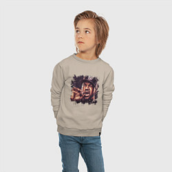 Свитшот хлопковый детский Ice Cube, цвет: миндальный — фото 2