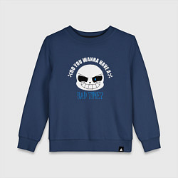 Свитшот хлопковый детский UNDERTALE, цвет: тёмно-синий