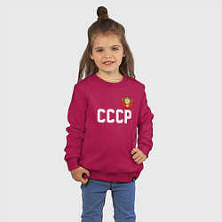 Свитшот хлопковый детский СССР, цвет: маджента — фото 2