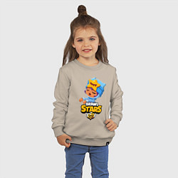 Свитшот хлопковый детский BRAWL STARS SANDY, цвет: миндальный — фото 2