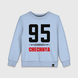 Свитшот хлопковый детский 95 Chechnya, цвет: мягкое небо