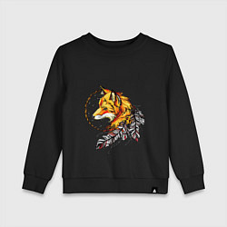 Свитшот хлопковый детский Страж снов, цвет: черный
