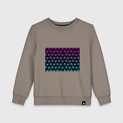 Свитшот хлопковый детский MINECRAFT CREEPER NEON, цвет: утренний латте