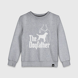 Свитшот хлопковый детский The Dogfather - пародия, цвет: меланж