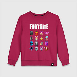 Свитшот хлопковый детский FORTNITE, цвет: маджента