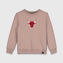 Свитшот хлопковый детский CHICAGO BULLS, цвет: пыльно-розовый