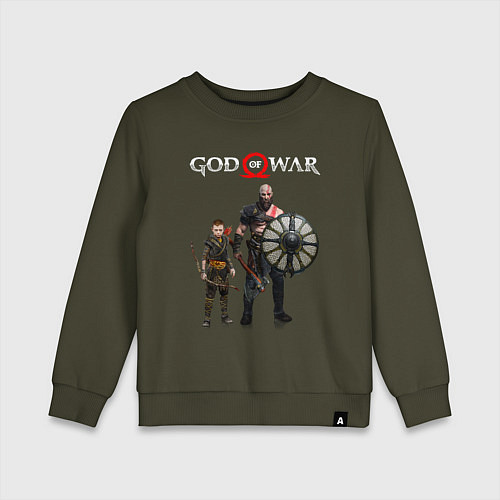 Детский свитшот GOD OF WAR / Хаки – фото 1