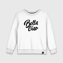 Свитшот хлопковый детский Bella Ciao, цвет: белый