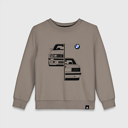 Свитшот хлопковый детский BMW БМВ Z, цвет: утренний латте