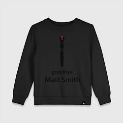 Свитшот хлопковый детский Goodbye, Matt Smith, цвет: черный