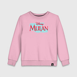 Свитшот хлопковый детский Mulan Disney, цвет: светло-розовый