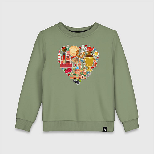 Детский свитшот LOVE RUSSIA / Авокадо – фото 1