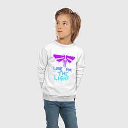 Свитшот хлопковый детский ЦИКАДЫ LOOK FOR THE LIGHT, цвет: белый — фото 2
