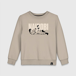 Свитшот хлопковый детский БУМАЖНЫЙ ДОМ, цвет: миндальный