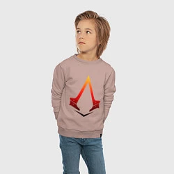 Свитшот хлопковый детский Assassins Creed, цвет: пыльно-розовый — фото 2