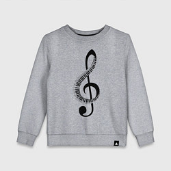 Детский свитшот Скрипичный ключ и клавиши