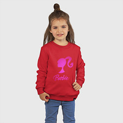 Свитшот хлопковый детский Барби, цвет: красный — фото 2