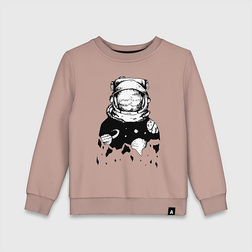 Детский свитшот Космонавт / Пыльно-розовый – фото 1