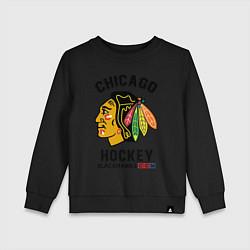 Свитшот хлопковый детский CHICAGO BLACKHAWKS NHL, цвет: черный