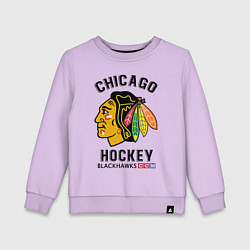 Свитшот хлопковый детский CHICAGO BLACKHAWKS NHL, цвет: лаванда