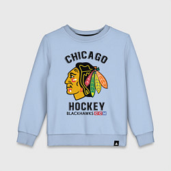 Свитшот хлопковый детский CHICAGO BLACKHAWKS NHL, цвет: мягкое небо