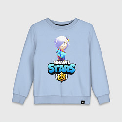 Свитшот хлопковый детский BRAWL STARS COLLETE, цвет: мягкое небо