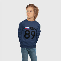 Свитшот хлопковый детский RUS 89, цвет: тёмно-синий — фото 2