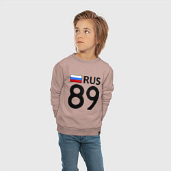 Свитшот хлопковый детский RUS 89, цвет: пыльно-розовый — фото 2