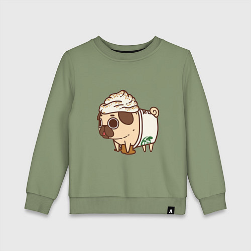 Детский свитшот Сладкий мопс / Авокадо – фото 1