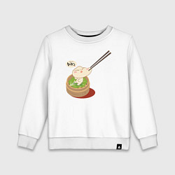 Свитшот хлопковый детский Bao, цвет: белый
