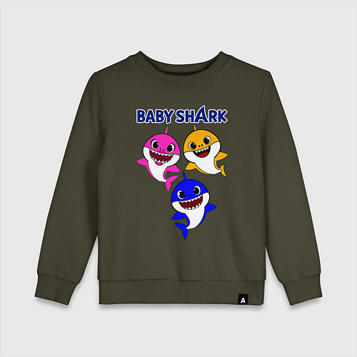 Детский свитшот Baby Shark / Хаки – фото 1