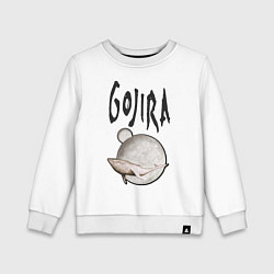 Свитшот хлопковый детский Gojira, цвет: белый