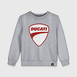 Свитшот хлопковый детский Ducati Logo Дукати Лого Z, цвет: меланж