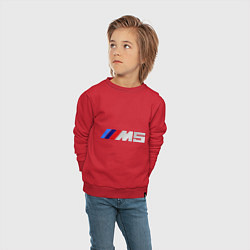 Свитшот хлопковый детский BMW M5, цвет: красный — фото 2