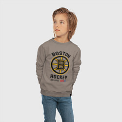 Свитшот хлопковый детский BOSTON BRUINS NHL, цвет: утренний латте — фото 2